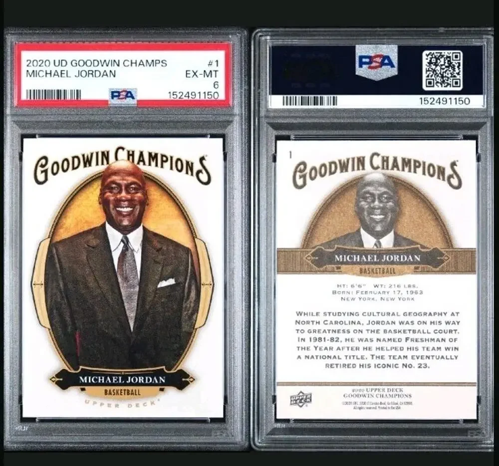 2020 UPPER DECK GOODWIN CHAMPIONS MICHAEL JORDAN #1 BULLS HOF PSA 6 Basketball